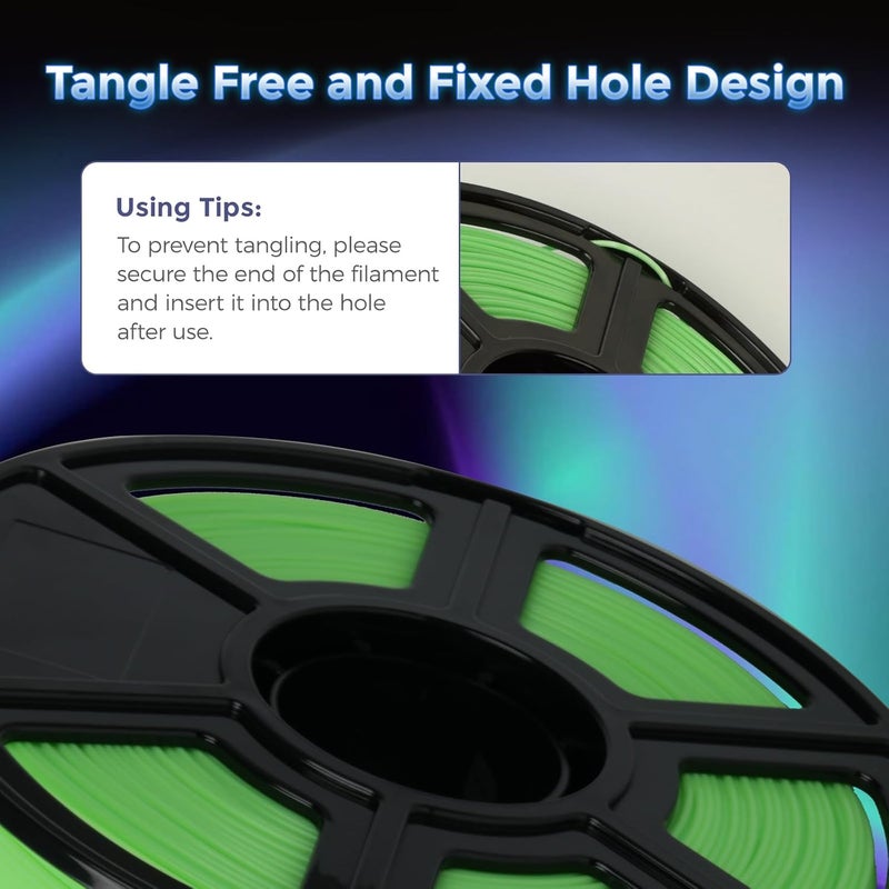 FLASHFORGE Rapid PLA Filament 1.75mm Luminous Green, 500mm/s High Speed Printing, Glow in The Dark 3D Printer Filament 1kg Spool, Dimensional Accuracy +/- 0.02mm, Brilliant, Long-Lasting Glow - Image 5
